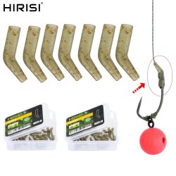 Hirisi 25 Stück Karpfen-Angelhaken Kickers D Rig Kicker Aligner Haken Ärmel Rigs Anti Tangle Sleeves Hook Aligner AH251