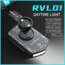 CYCLAMI RVL01 Fahrradscheinwerfer, Tagfahrlicht, 5000 mAh, Fahrradsicherheit, Sichtbarkeit, Fahrradlicht für Garmin XOSS IGS-Aufladung
