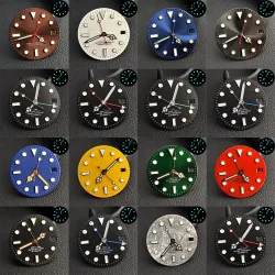 28,5 mm NH35-Zifferblatt, passend für NH35/NH36-Uhrwerk, Uhrenzubehör, NH35-Zeiger, einzelnes Kalender-Zifferblatt, leuchtende GMT-Zeigeruhren für Herren