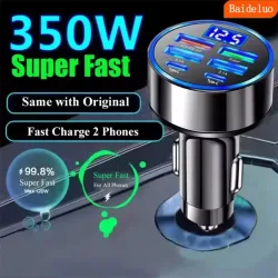 350 W USB-Autoladegerät PD QC3.0 USB C Autotelefon-Ladegerät Typ C-Adapter für iPhone Samsung Huawei Xiaomi Schnellladung ?