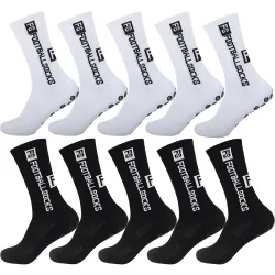 10 Paar rutschfeste Socken für Herren und Damen, maßgeschneidert für Fußball, Radfahren, Wandern, stoßfest und elastisch