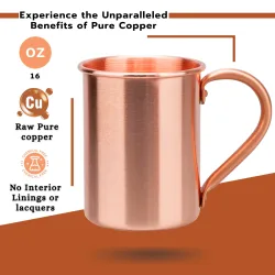 400ml Luxuriöser Glatt Geschliffener Reiner Kupferbecher Handgefertigte Hammer-Textur Kupfer-Mule-Weinbecher Bier-Cocktail-Milch-Trinkbecher