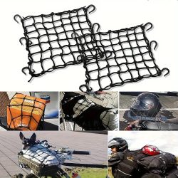 Bungee Cargo Net Stretch Gear Helm Gepäcknetz für Motorrad Fahrrad Paddleboard Quad Kanu Moped ATV Zubehör