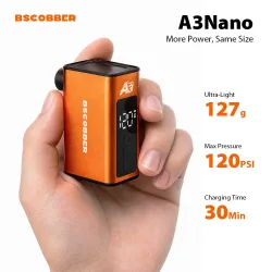 BSCOBBER A3Nano Mini Elektrofahrrad Tragbarer Luftkompressor Reifenmesser Kabellose Luftpumpe Schrader Presta Fahrradzubehör