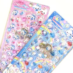 Cartoon Japanische 3D-Kristall-Relief-Aufkleber Modische Mädchen DIY Handy- und Becher-Dekorationsaufkleber Kinder-Festival-Geschenkaufkleber