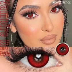 Bio-essence, Bio-essence Kontaktlinsen 2PCS Farbige Kontaktlinsen Cosplay Rote Linsen 1 Jahr Mode Farbe Schönheit Linsen Party Nette Augenlinse