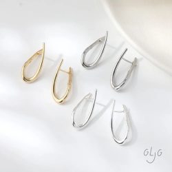 4 Stück gedrehte Ohrstecker, DIY-Ohrringverbinder, Schmuckherstellungszubehör, 14 Karat vergoldete Accessoires, 28*11,5 mm