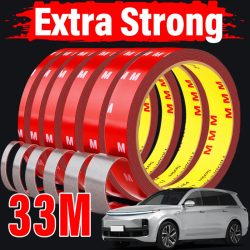 Extra starkes doppelseitiges Klebeband, wasserdichtes Acrylschaum-Klebeband für Auto und Zuhause, Hochtemperatur-Befestigungsklebeband