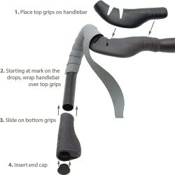 Cruise Control Drop Bar Grips für Rennradlenker, passend für alle Drop Bar-Lenker für Rennräder, Kies und Fixie-Fahrräder