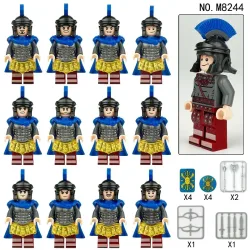 Mittelalterliche römische Legionssoldaten, Geistersoldaten, Bausteine, Figuren, humanoide Puppen, Spielzeug, Kinderspielzeug, Geburtstagsgeschenke.