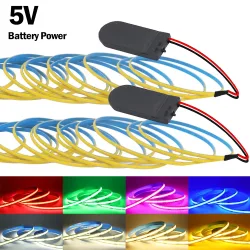 3MM 5MM 8MM PCB COB LED Streifen 5V Licht Batterie Power 320LEDs/M Rot grün Blau Rosa Flex Klebeband Home Decor 0,5m 1m 2m 3m