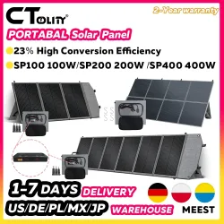 CTOLITY Tragbares Solarpanel mit 400W, 200W und 100W, faltbares Solarstromsystem für Solargeneratoren, Camping, Wohnmobilreisen und Bootfahren, 23 % hoher Wirkungsgrad