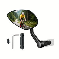 Fahrradspiegel Lenkerhalterung, HD Weitwinkel-Rückspiegel für Lenker mit Kratzfestem Glas, 360° ° Verstellbares Fahrrad
