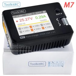 ToolkitRC M7 Ladegerät mit intelligenter Entladefunktion für Lithium-Akkus 1S 2S 3S 4S 5S 6S, Server, ESC, Empfängererkennung, IPS-Modell, Spielzeugzubehör