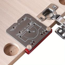 35-mm-Holzbearbeitungs-Stanzwerkzeug: Scharnier-Positionierer & Begrenzungsrahmen für schnelles, präzises Bohren, unverzichtbar für die Montage von Schrank- und Türscharnieren