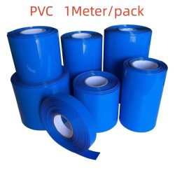 1Meter PVC mit 18650 Akkus Kabel hülse Multi-Size-Schrumpf schlauch blau schrumpf isolierter Schrumpf schlauch für die Produktion