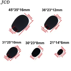 JCD 10 Stück Mini-Mikrofon-Schaumstoff-Abdeckungen, Mikrofon-Schutzabdeckungen, Ersatz-Headset-Windschutzscheiben-Schwammabdeckung, Mikrofon-Abdeckung für Mikrofon