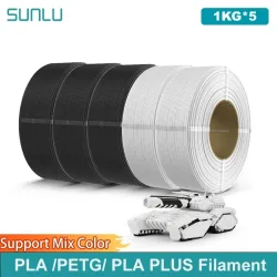 SUNLU 5KG PLA/PETG/PLA PLUS Filament 1,75mm 1KG Ohne Behälter 3D-Drucker Filament für 3D-Stift & Nachfüllfilament