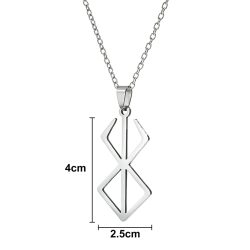 Edelstahl Schmuck Berserker Halskette Schwert Logo Anhänger Halsband Der verrückte Krieger der nordischen Wikinger Mythologie Männer Schmuck Geschenk