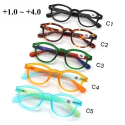 +1,0 ~ +4,0 Reisnägel Kunststoff Presbyopiebrille Ovale neutrale Lesebrille Farbblockierte Schutzbrille