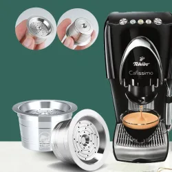 Nachfüllbare Kaffeepads für drei Herzen Cafissimo K Gebühr Caffitaly Tchibo wiederverwendbare Crema-Kapsel-Edelstahl-Metallfilter
