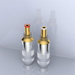 Audiocrast 24K vergoldeter DC-Netzstecker für Hi-End-HIFI DC2.5 DC2.1-Stecker in Audioqualität