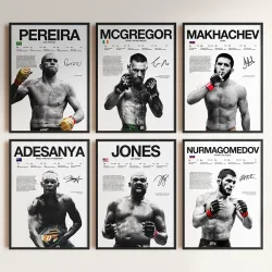 Berühmte Box-Legenden Kampf-Poster-Druck UFC Inspirierendes ILIA TOPURIA Leinwandgemälde Wandkunst Wandbild Fitness-Studio Heim-Dekoration