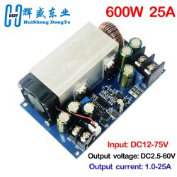 DC12-75V 600W 25A DC-DC Buck Konstantspannung Konstantstromwandler Buck Regulator Einstellbares Leistungsmodul