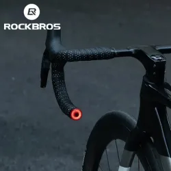 ROCKBROS Fahrradlenker-Endlichter, IPX6, Fahrradrücklicht, 5 Modi, Fahrradlampe, intelligenter Bremssensor, Sicherheit, Nachtfahrten