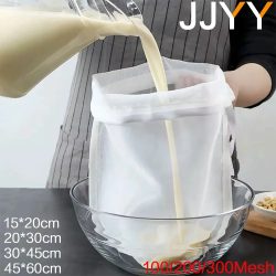 JJYY 100/200/300 Mesh Nylon Filter Mutter Milch Tasche Net Joghurt Tee Bier Kaffee Öl Lebensmittel Filter Siebe Mesh Küche Sieb Taschen