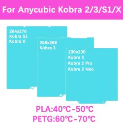 Glacier Kalt-Druckplatte für Anycubic Kobra 2 Neo Pro/Kobra 3 Combo/Kobra S1 Combo/Kobra X Doppelseitige Kühlbauplatte