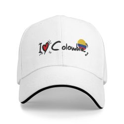 I Love Colombia Sun Baseball Cap, Sommer-Vintage-Trucker-Mütze für Unisex-Teenager, Tennis-Skate-Baseballkappen