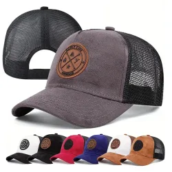 Sommer-Mesh-Baseballkappe mit 'ENJOY LIFE' Aufnäher, Trucker-Mütze, Snapback-Kappe, Lässige Atmungsaktive Unisex Street Hip-Hop Sonnenschutz-Kappen