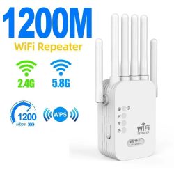 1200Mbps WiFi Repeater Dual Band 2,4G 5G Wireless Signal Extender Wifi Verstärker Router Long Range Wi-fi Booster für Office Home