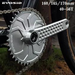 EVOSID Rennrad Kurbelgarnitur 160/165/170mm 3nail Direct Mount Kettenblatt 40-56T Kies Fahrrad Hohl Intregated Kurbel 12S Fahrrad Teil