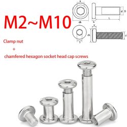 1 ~ 10Set M2 M3 M4 M5 M6 M8 M10 Edelstahl Flache Hex Hexagon Buchse Kopf Möbel niet Stecker Einsatz Joint Hülse Kappe Mutter