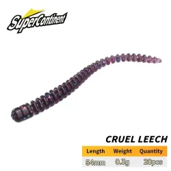 cruel leech Soft Baits 54mm/20 Stück Künstliche Angelköder Meereswürmer Regenwurm-Angelköder Wobbler