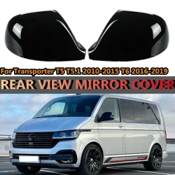 2Pcs Glänzend Auto Rückansicht Seite Spiegel Ersatz Abdeckung Kappe Für VW Für Volkswagen Für Transporter T5 T5,1 T6 7E 1857527 F