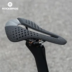 ROCKBROS Carbonfaser-Fahrradsattel Leichter Hohler Atmungsaktiver Fahrradsitz Regenfester MTB Rennrad Faltrad Fahrradsattel
