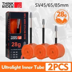 ThinkRider Ultraleichter Fahrradschlauch 700 x 18 25 28 32 Rennrad MTB Fahrrad TPU Material Reifen 65 mm Länge Französisches Ventil Superleicht
