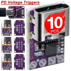 1-10 Stück PD3.0 PD3.1 QC3.0 Deceiver Schnelllade-Modul DC 5/9/12/15/20/28/36/48V Spannungs-Trigger PD zu DC Typ-C Schnittstelle