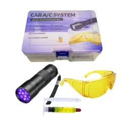 12 LED UV Taschenlampe Schutzbrille UV Dye Werkzeug Set Auto Klimaanlage A/C System Leck Test Detektor kit