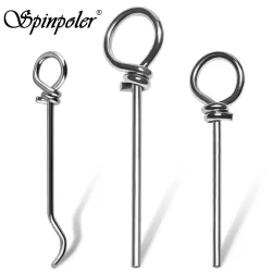 Spinpoler 100 stücke Angeln Spike Verbindungs Pins Nadel Weiche Swimbait Stahl Draht 25mm Gebogen Pin Feste Schloss Zubehör Werkzeuge pesca
