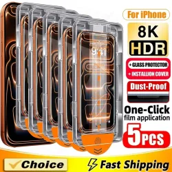 Oleophobe Beschichtung, gehärtetes Glas für iPhone 18, 17 Pro Max, 16, 15, 14 Plus, Air, 13, 12 Mini, 11 ? staubfreie Anbringung, Displayschutzfolie.