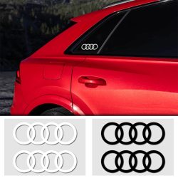 Reflektierende Vier-Ring-Außenkarosserie-Livery für Audi Q7 4M Q5 Q3 A7 A6 C7 C6 A5 A4 B9 B8 A3 8V Nachtleuchtendes Tuning-Zubehör