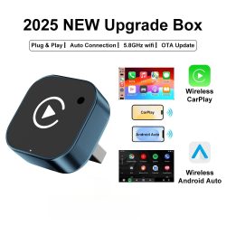 2026 Kabelloser CarPlay-Adapter 2-in-1 Kabelgebunden zu Kabellos Dongle für Apple & Android Telefon Plug-and-Play Universelles Auto-Zubehör
