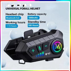 Y10 Motorrad Helm Headset Bluetooth 1000Mah Noise Reduction Drahtlose Freisprecheinrichtung Wasserdichte Motorrad Kopfhörer