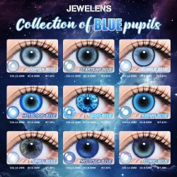 JeweLens, JeweLens Blaue Farbe Kontakt Koreanische Große Augen Objektiv Cosplay Kontakte Neu Kommen Make-Up Hohe Qualität Schnelle Lieferung