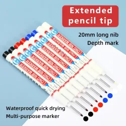 kissbuty, 8 Teile/satz Perforieren 20mm Tiefe Loch Lange Kopf Spitze Marker Für Metall Stift Wasserdichte Bad Holzbearbeitung Dekoration Multi-zweck