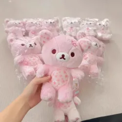 Sakura-Blumenbär-Plüschtier, weiches, kuscheliges Schlafkissen, Heimdekoration, Geburtstagsgeschenk für erwachsene Frauen